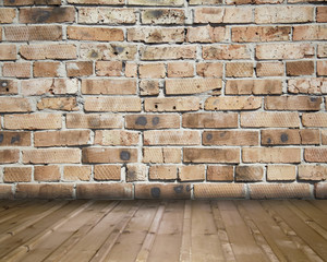 old room with brick wall
