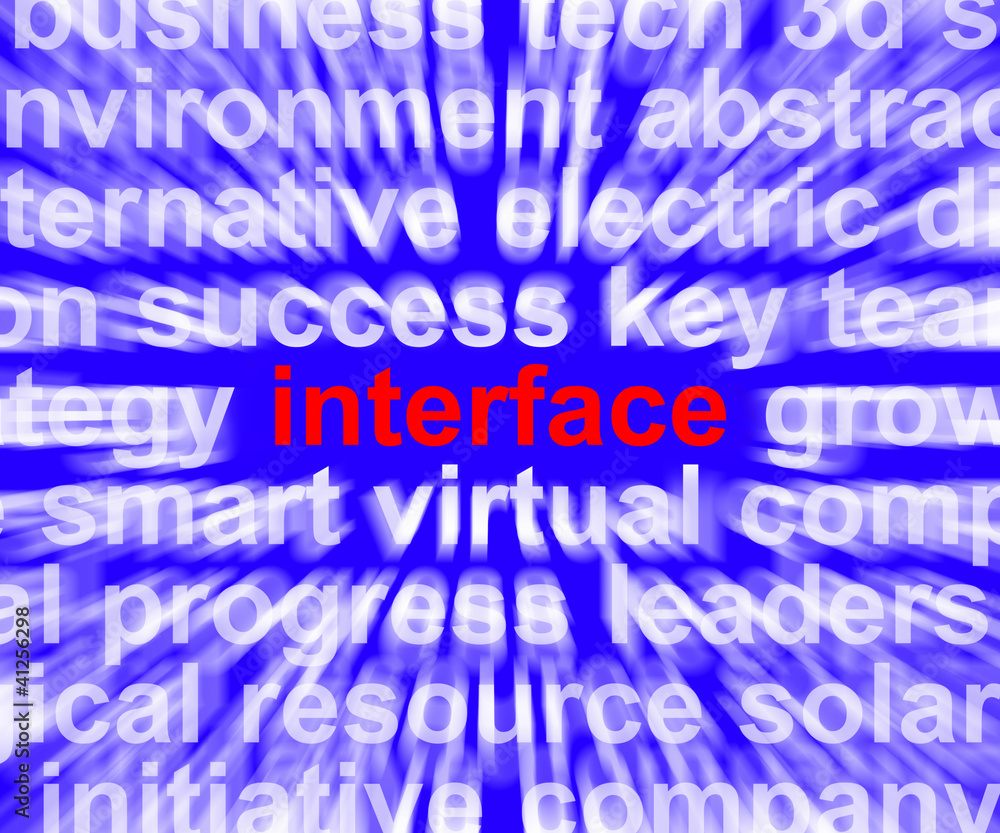 Poster interface word meaning remote operation of software or system