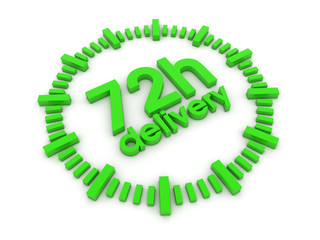 72h delivery 3d render illustration