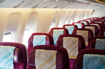 Fototapeta premium Airplane interior
