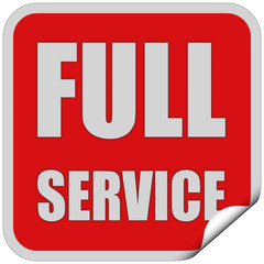 Sticker rot quadrat cu FULL SERVICE