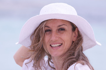 Happy woman at the beach