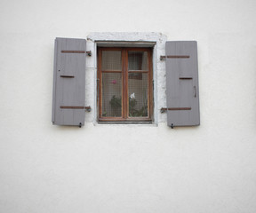 window with open shutters