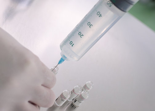 preparing a solution of medicines