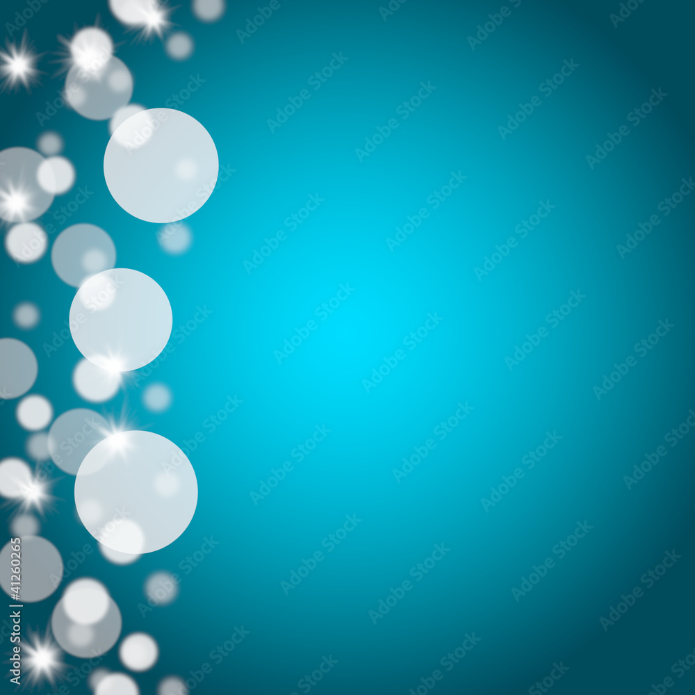 Poster blue bokeh background with blank copy space