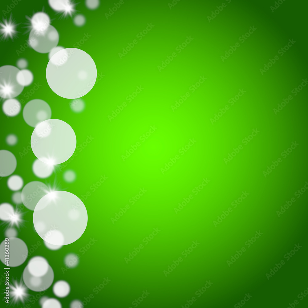 Poster green bokeh background with blank copy space