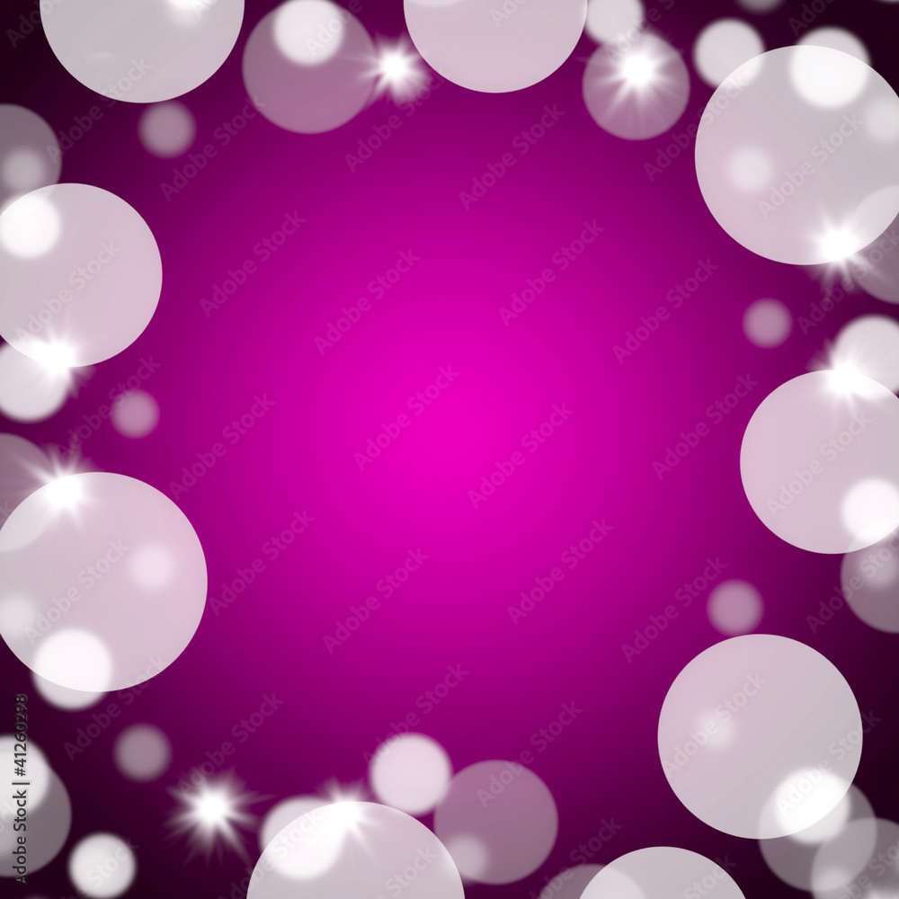 Poster Mauve Bokeh Background With Blank Copy Space And Full Border