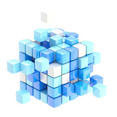 Cube abstract background isolated