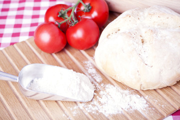 Fresh bread and tomatoes