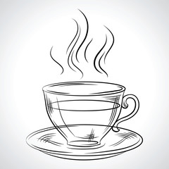 Cup (mug) of hot drink (coffee, tea etc)