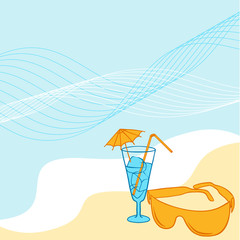 Travel background for you design. Vector collor Illustration.