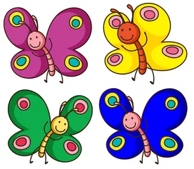 Photo sur Plexiglas Papillon Papillons colorés