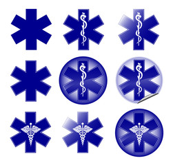 Caducée ambulance bleu © Scriblr