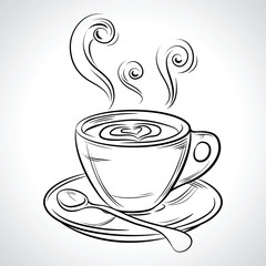 Cup (mug) of hot drink (coffee, tea etc)