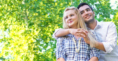 Couple in a summer day