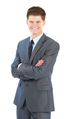 young business man isolated on white background