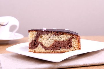 coffee and chocolate cake