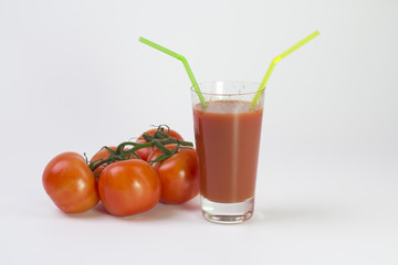 Tomato juice in glass