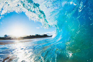 Obrazy na Szkle  Błękitna fala oceanu