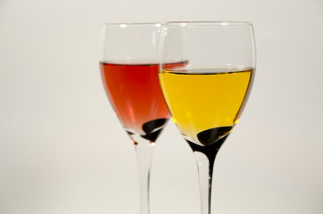 Two wine glasses