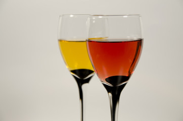 Two wine glasses
