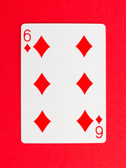 Old playing card (six)