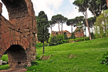 Roma, rovine del Monte Palatino - palazzi imperiali