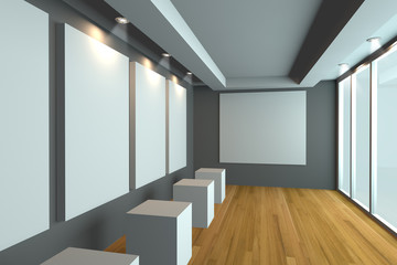 Empty room gray gallery