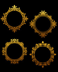 Golden frames set
