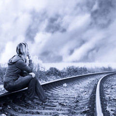 Lonely woman