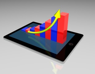 3D business graph concept