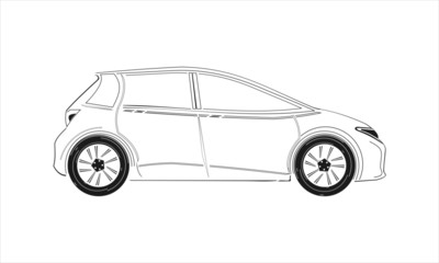 vector city car model