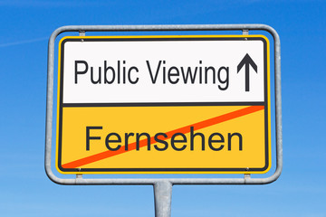 Obraz premium Fernsehen und Public Viewing