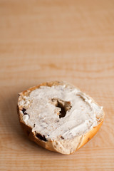 Bagel on a Wooden Table