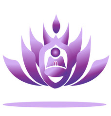 Lotus and yoga vector stock