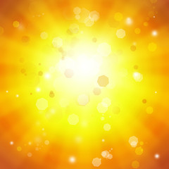 Sun light yellow orange abstract background