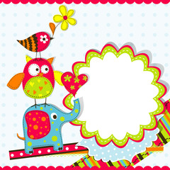Obraz premium Template greeting card, vector