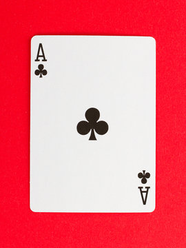 Old playing card (ace)