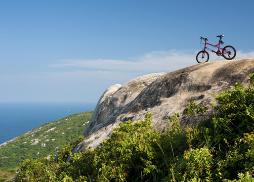 Bicycle on hill