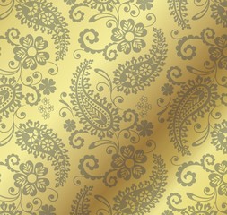 traditional paisley floral pattern , textile , Rajasthan, India