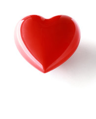 A red heart isolated on white background