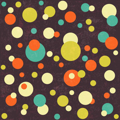 Seamless paper textured polka dots pattern