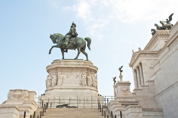 Fototapeta na wymiar Victor Emmanuel II Monument in Piazza Venezia, Rome