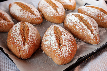 Brötchen frisch aus dem Backofen