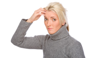Woman with headache