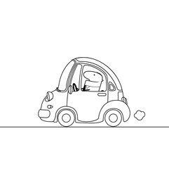 Kartun Gesch&auml;ftsmann in Auto