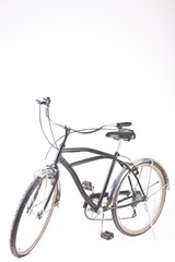 Fototapeta na wymiar black beach bike isolated over white background