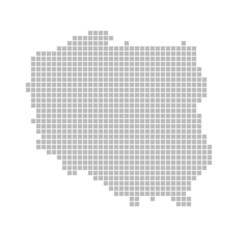 Pixelkarte - Polen - obrazy, fototapety, plakaty