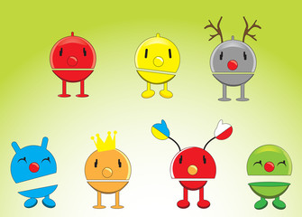 Obraz premium Funny little creatures with emotions
