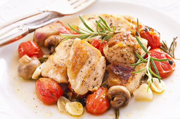 Hähnchen mit Gemüse